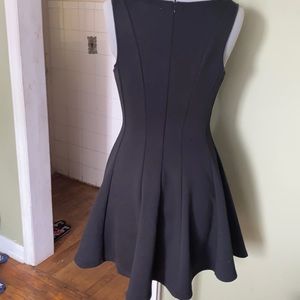 Short black skater dress with stretch